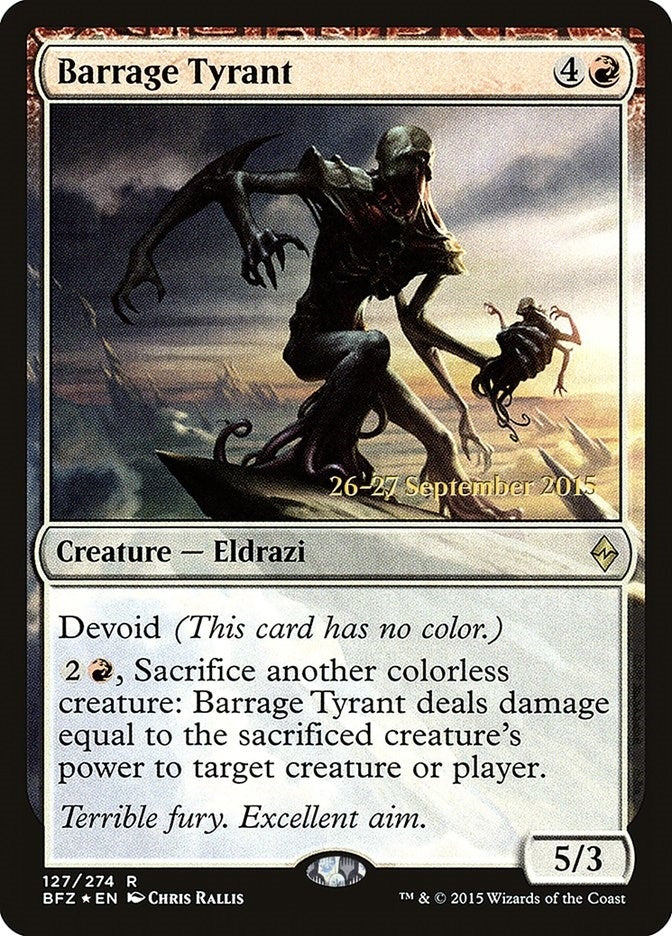 Image for Barrage Tyrant (127) - Magic: The Gathering