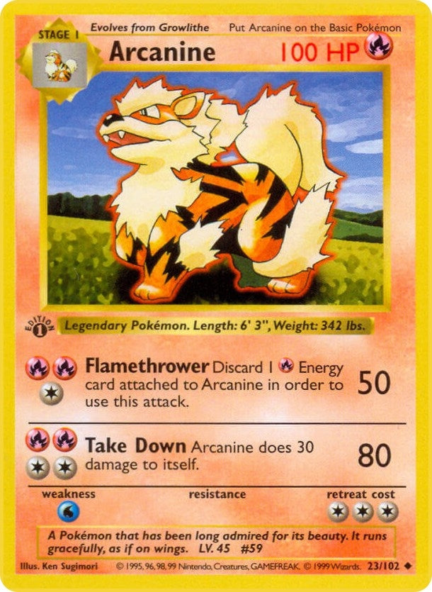Image for Arcanine (023/102) - Pokemon