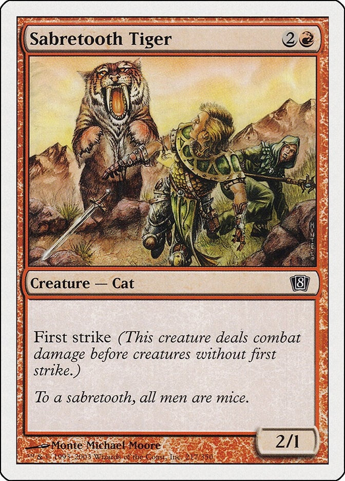 Image for Sabretooth Tiger (217) - Magic: The Gathering