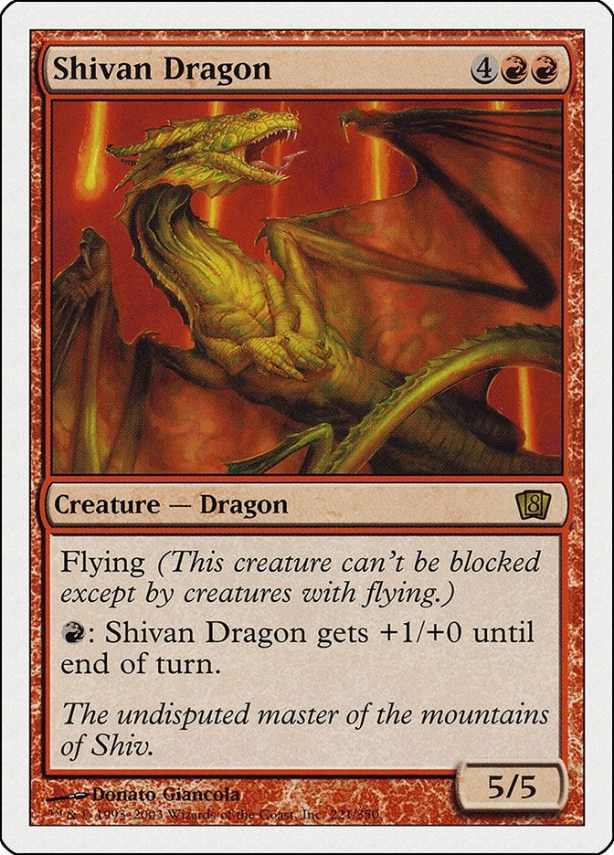 Image for Shivan Dragon (221) - Magic: The Gathering
