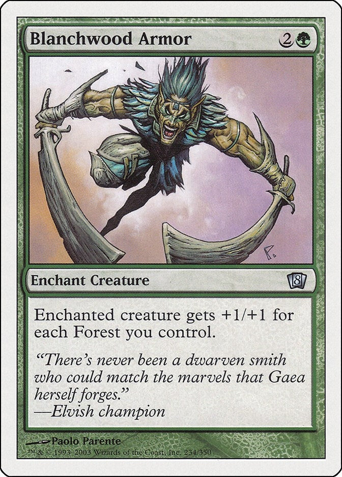 Image for Blanchwood Armor (234) - Magic: The Gathering