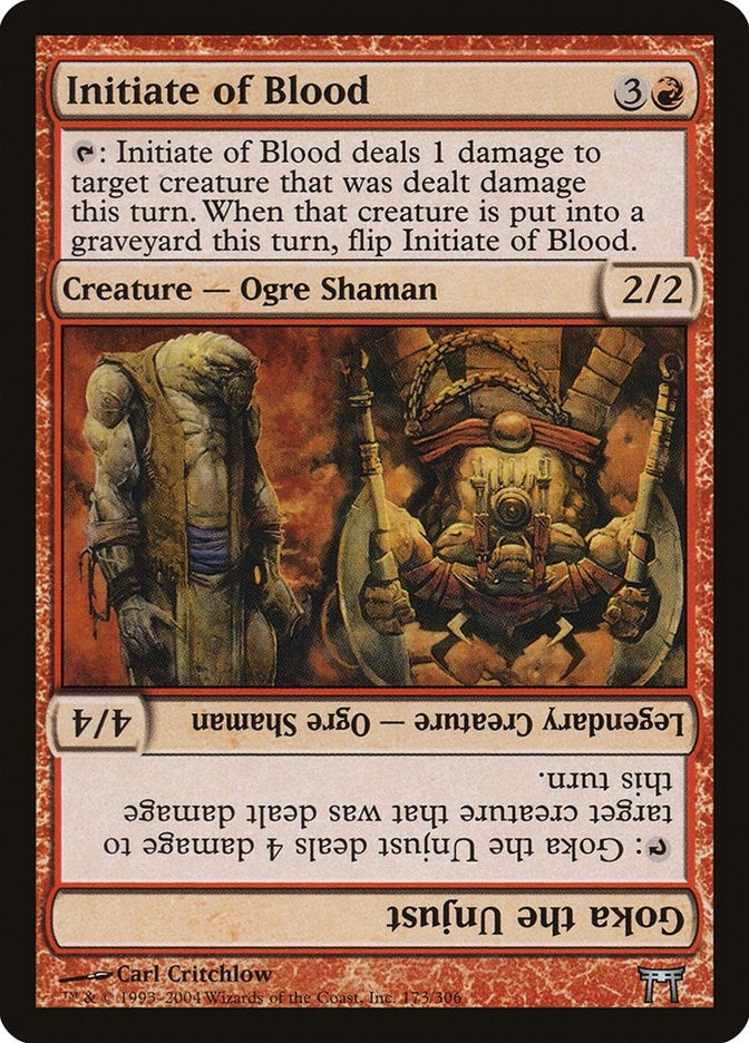 Image for Initiate of Blood // Goka the Unjust (173) - Magic: The Gathering