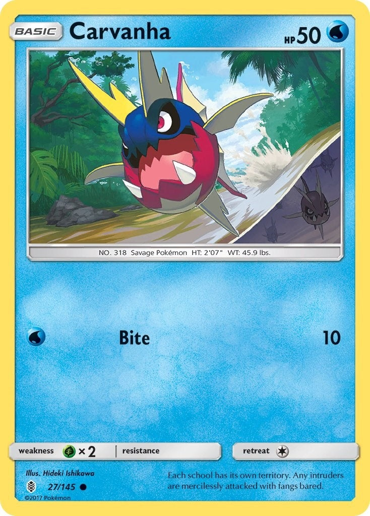 Image for Carvanha (27/145) - Pokemon