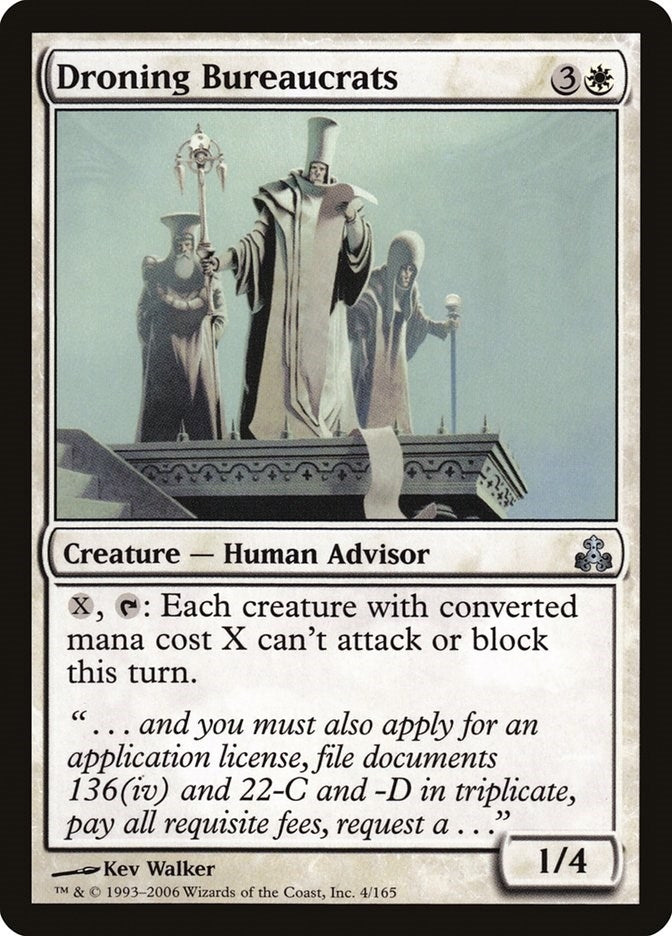 Image for Droning Bureaucrats (4) - Magic: The Gathering