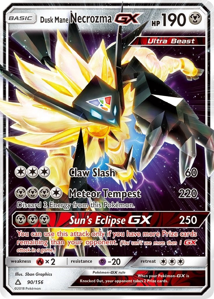 Image for Dusk Mane Necrozma GX (90/156) - Pokemon