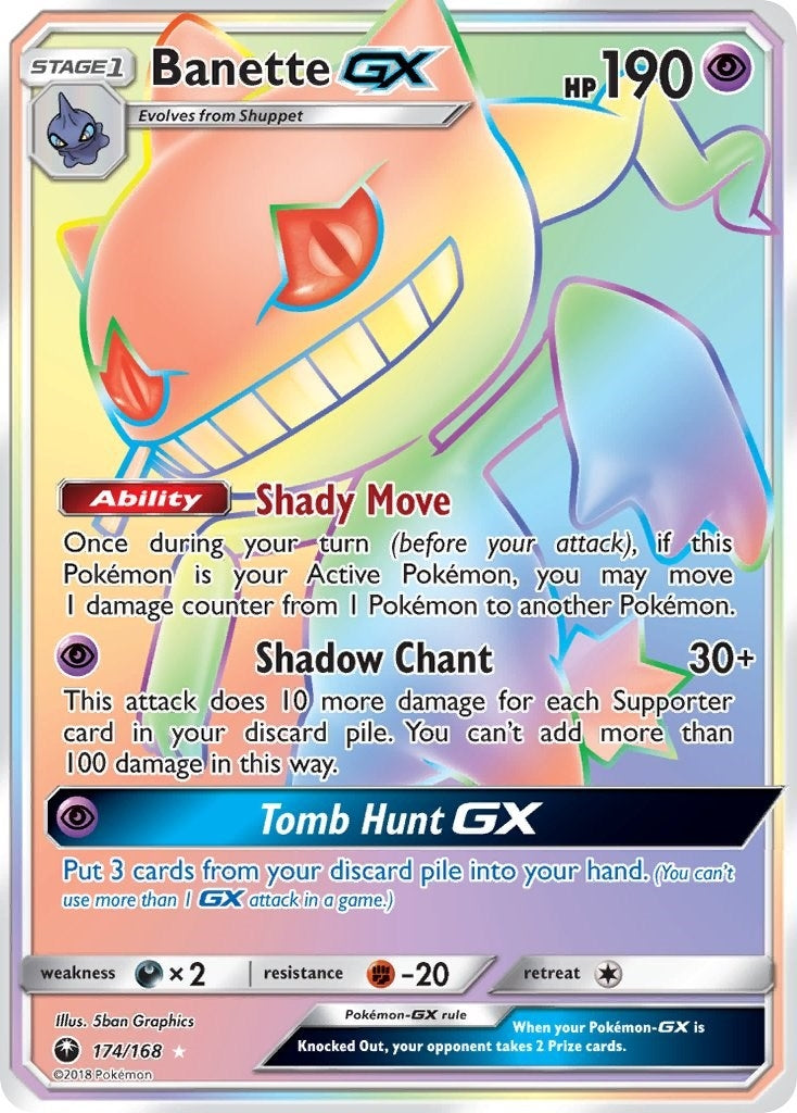 Image for Banette GX (Secret) (174/168) - Pokemon