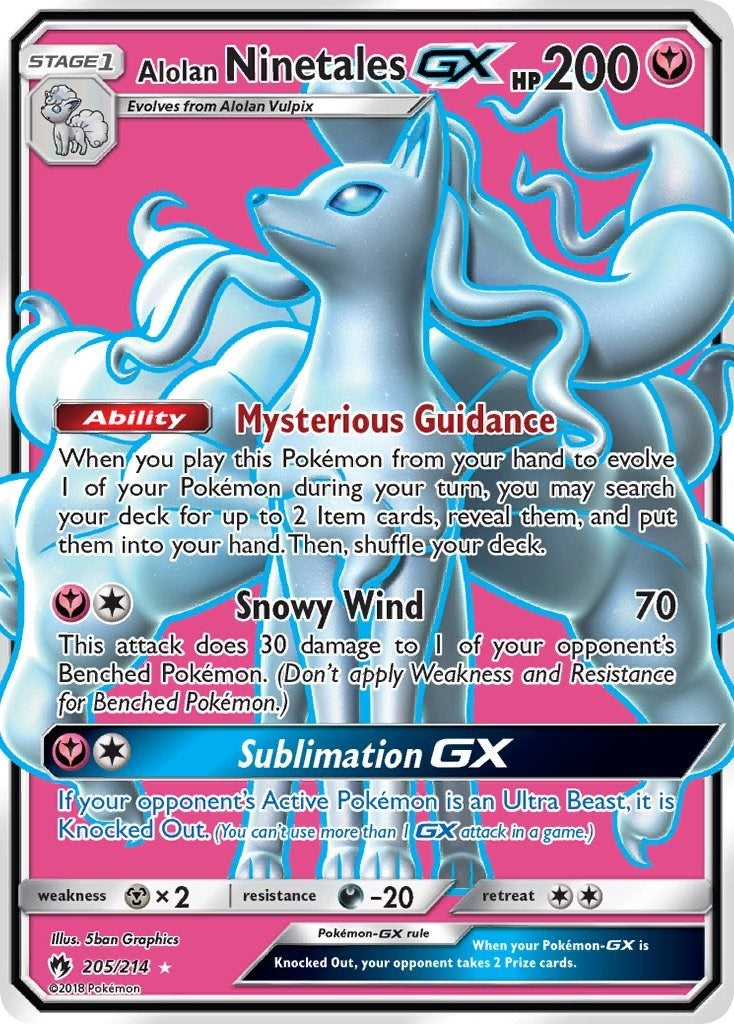Alolan Ninetales GX (Full Art) (205/214)