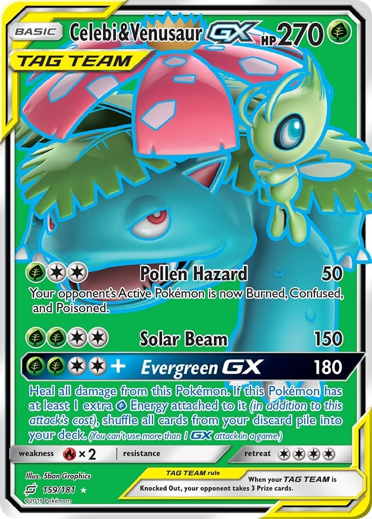 Image for Celebi & Venusaur GX (Full Art) (159/181) - Pokemon