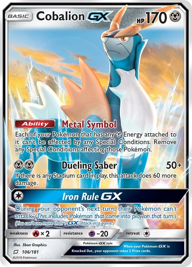 Image for Cobalion GX (106/181) - Pokemon