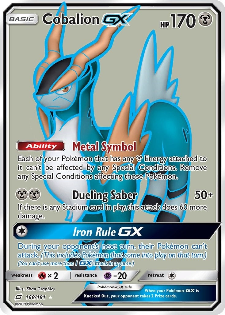 Image for Cobalion GX (Full Art) (168/181) - Pokemon