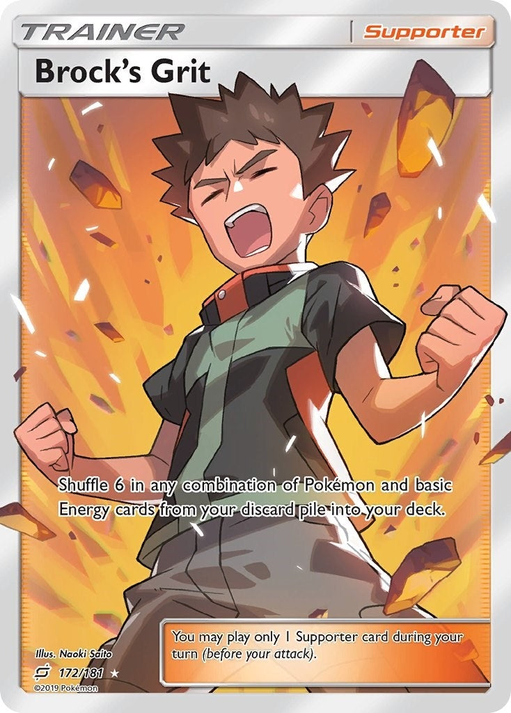Image for Brock's Grit (Full Art) (172/181) - Pokemon
