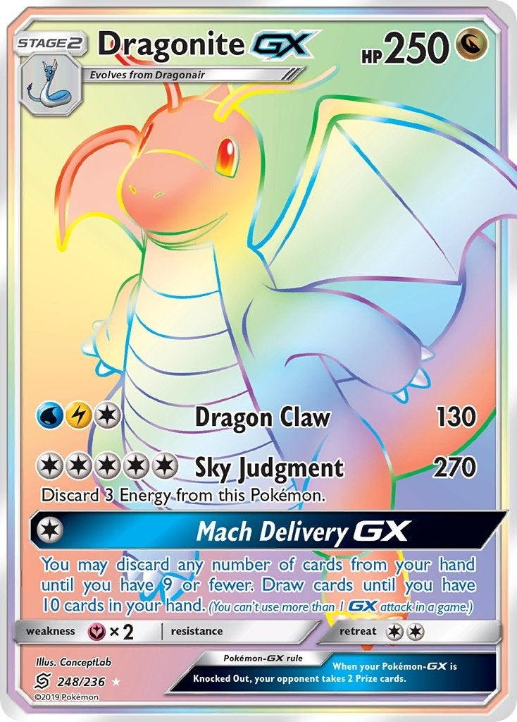 Image for Dragonite GX (Secret) (248/236) - Pokemon