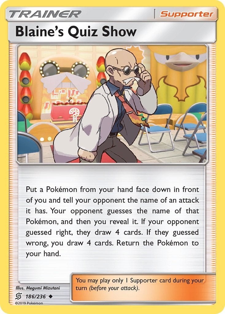 Image for Blaine's Quiz Show (186/236) - Pokemon