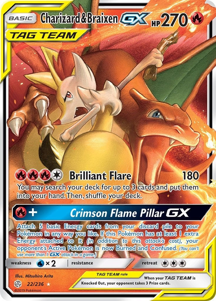 Image for Charizard & Braixen GX (22/236) - Pokemon