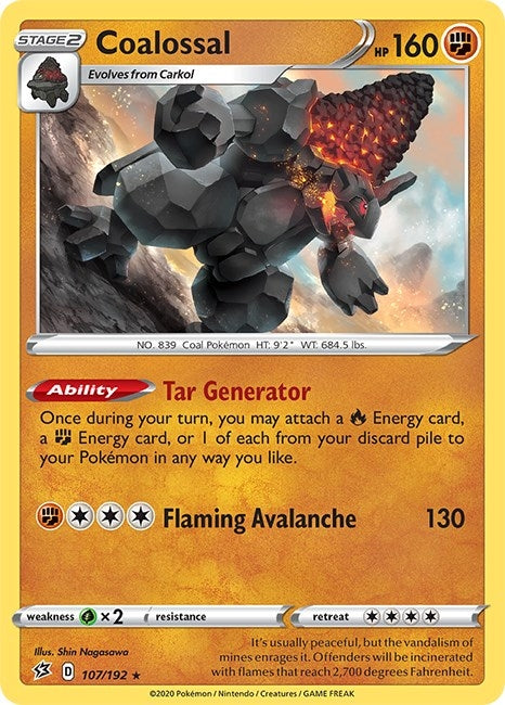 Image for Coalossal (107/192) - Pokemon