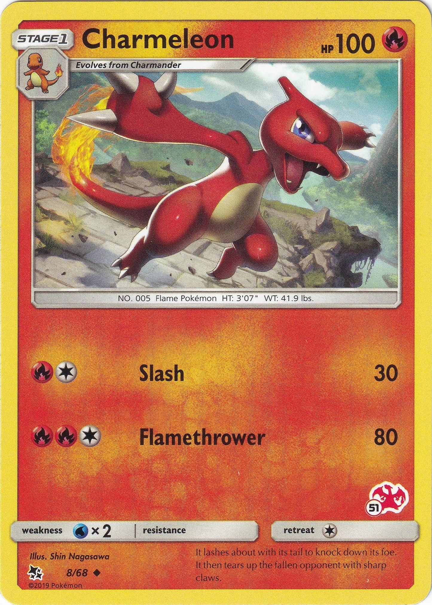Image for Charmeleon - 8/68 (#51 Charizard Stamped) (008/068) - Pokemon