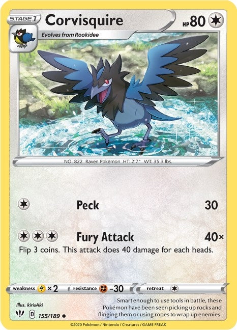 Image for Corvisquire (155/189) - Pokemon