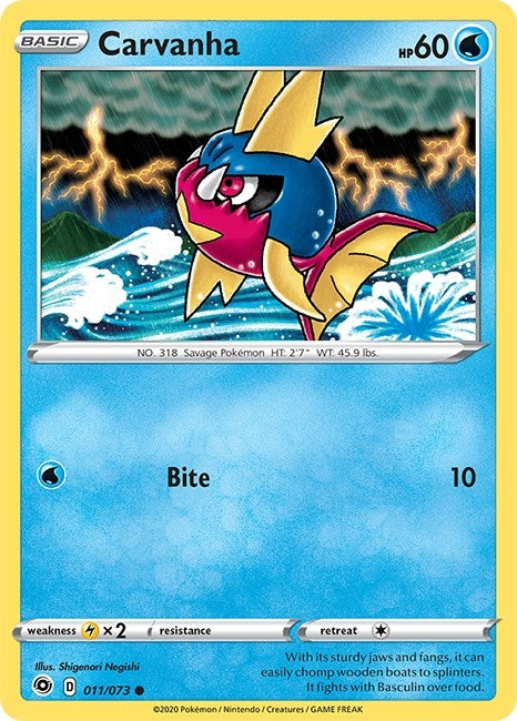 Image for Carvanha (11/73) - Pokemon