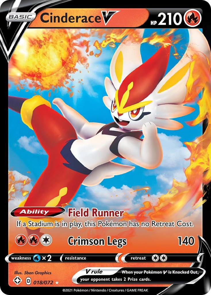 Image for Cinderace V (018/072) - Pokemon
