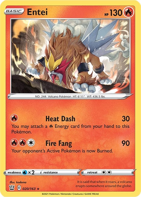 Image for Entei (020/163) - Pokemon