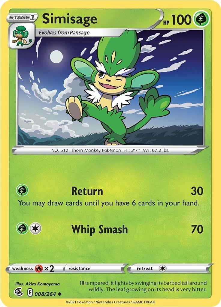Image for Simisage (008/264) - Pokemon