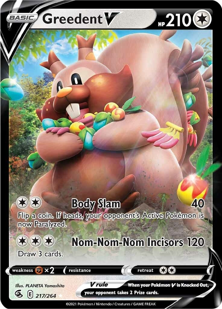 Image for Greedent V (217/264) - Pokemon