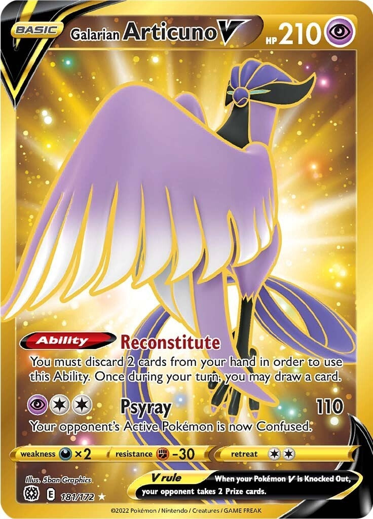 Image for Galarian Articuno V (Secret) (181/172) - Pokemon