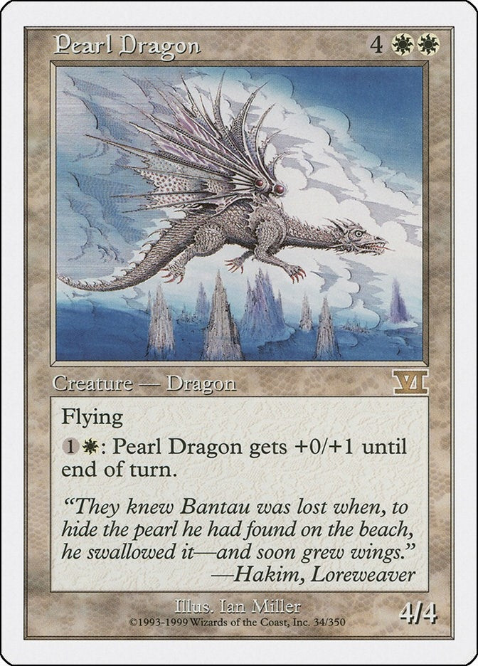 Image for Pearl Dragon (34) - Magic: The Gathering