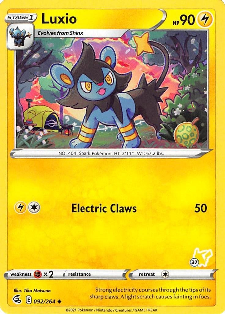 Image for Luxio - 092/264 (#37 Pikachu Stamped) (092/264) - Pokemon