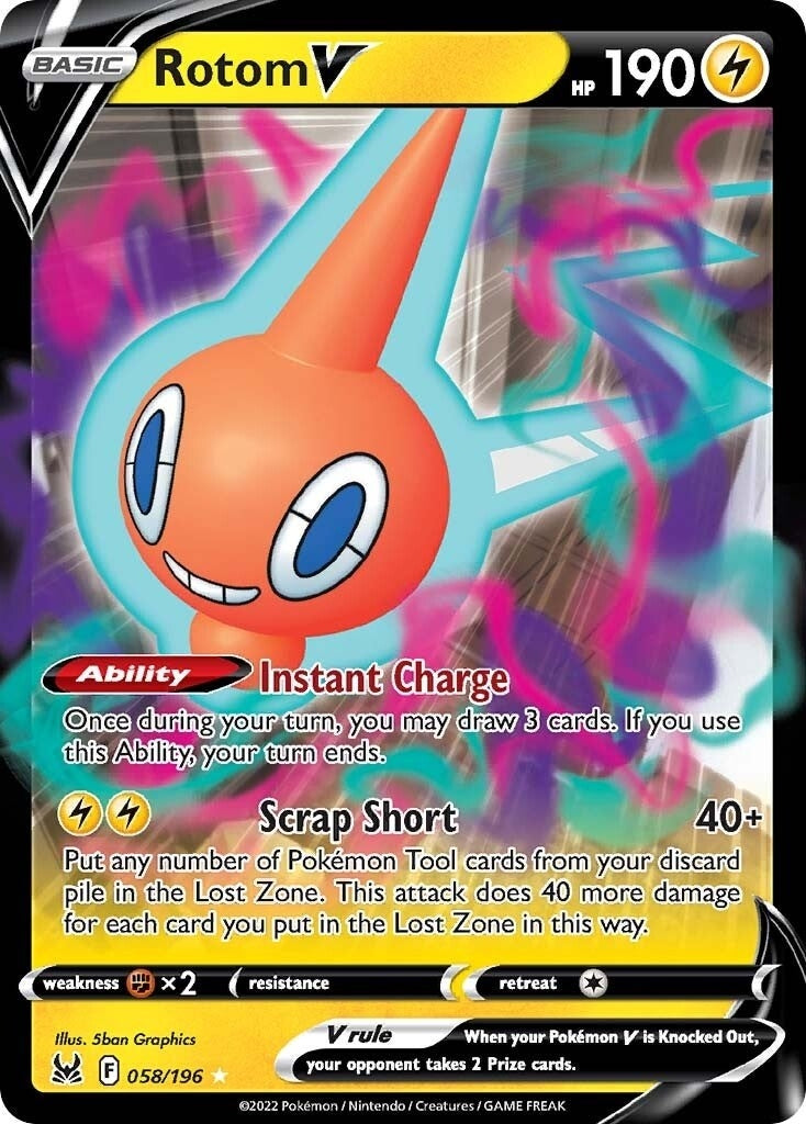 Image for Rotom V (058/196) - Pokemon