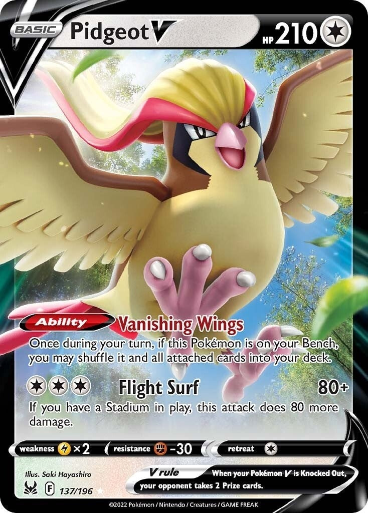Image for Pidgeot V (137/196) - Pokemon