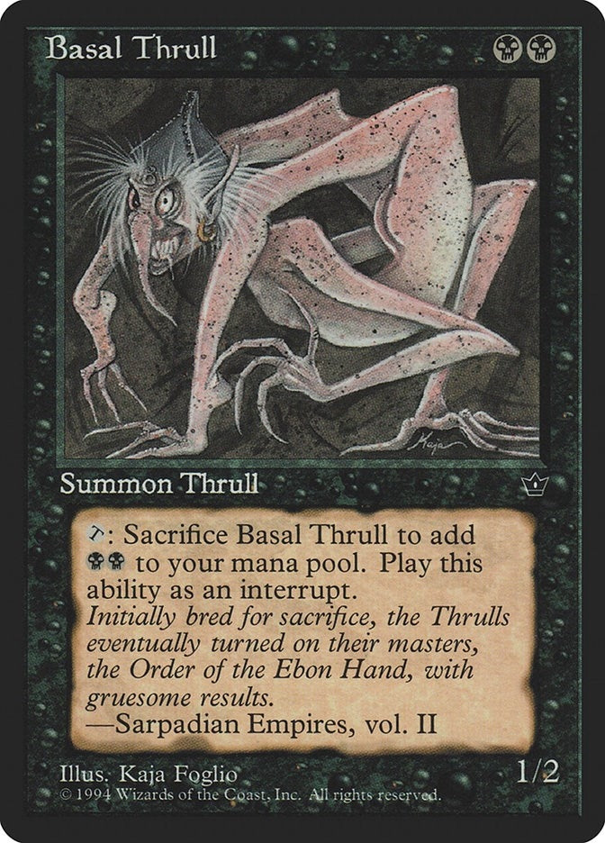 Image for Basal Thrull (K. Foglio) - Magic: The Gathering
