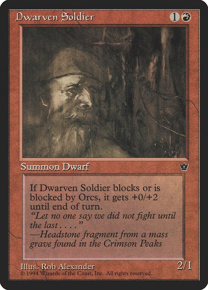 Image for Dwarven Soldier (Alexander) - Magic: The Gathering
