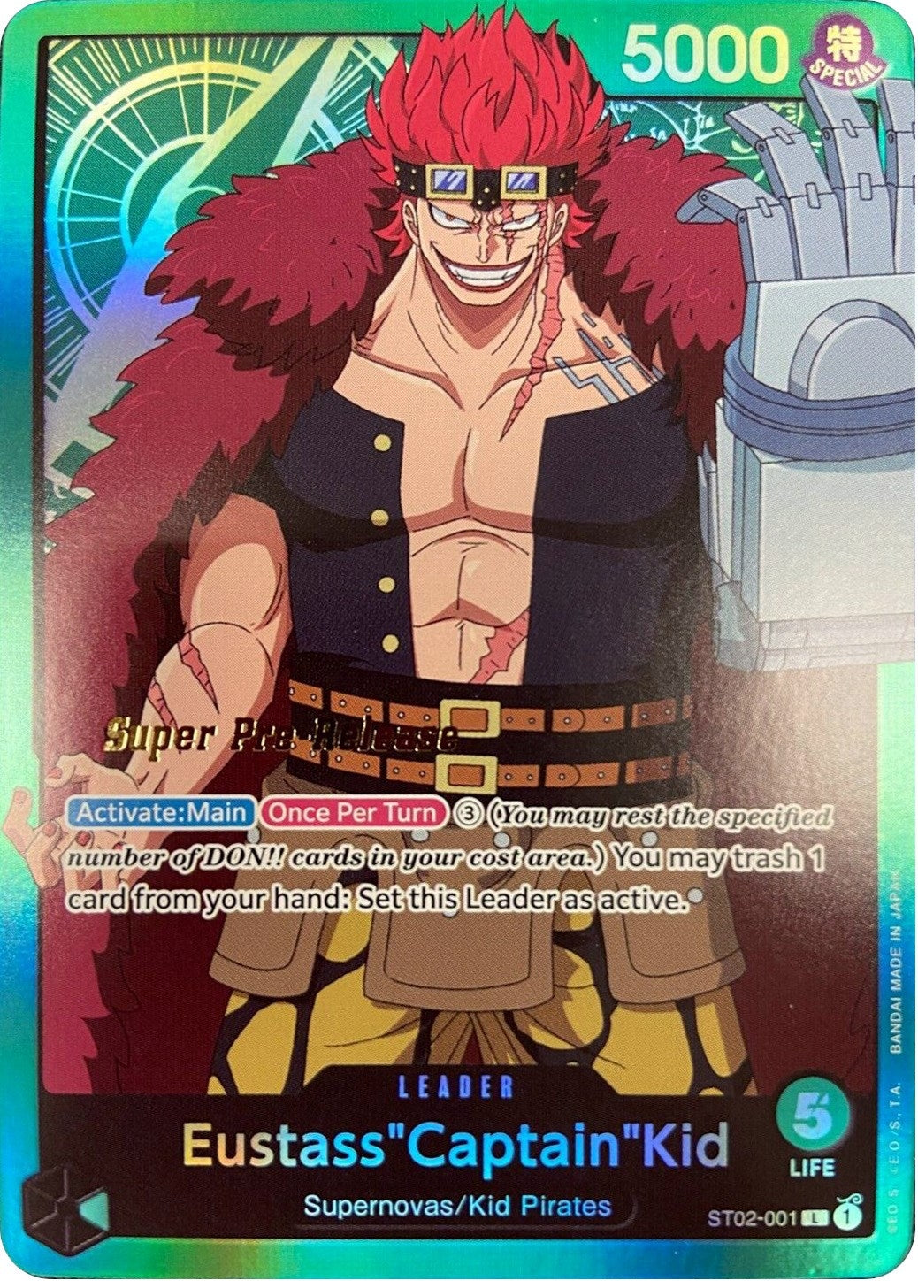 Image for Eustass"Captain"Kid (001) (ST02-001) - One Piece Card Game