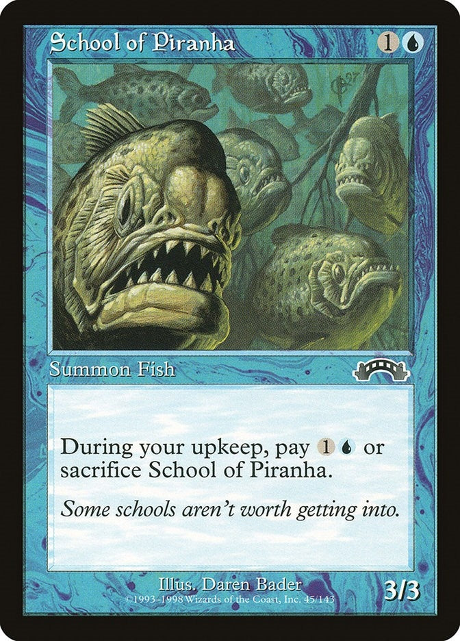 Image for School of Piranha (45) - Magic: The Gathering