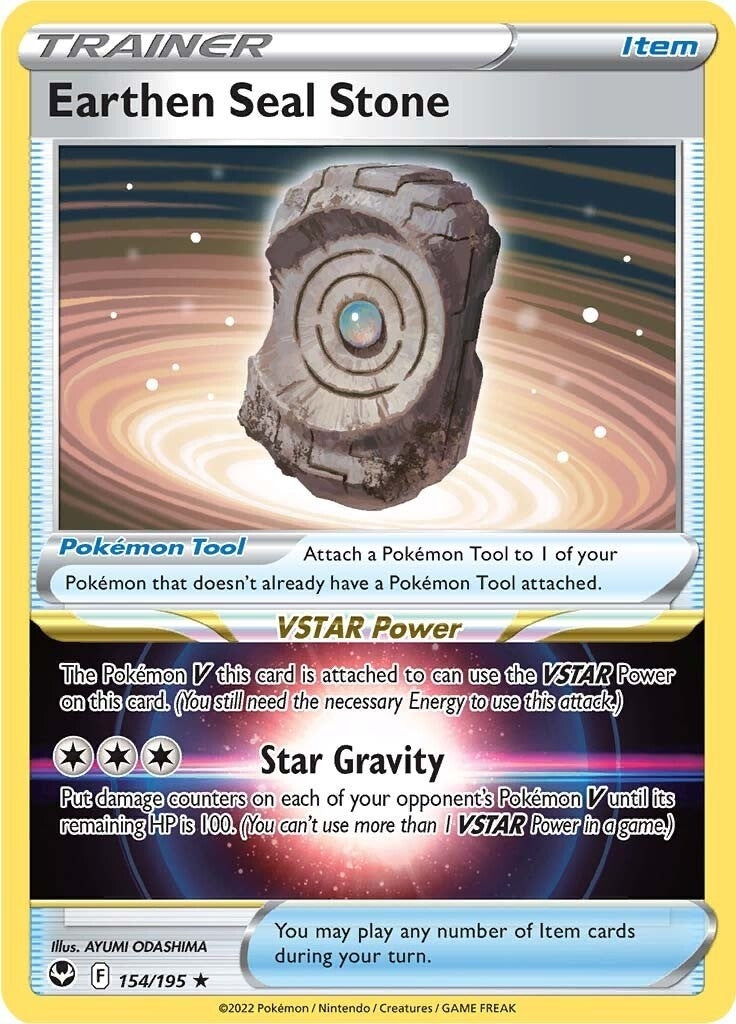Image for Earthen Seal Stone (154/195) - Pokemon