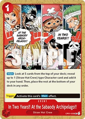 Image for In Two Years!! At the Sabaody Archipelago!! (OP01-030) - One Piece Card Game