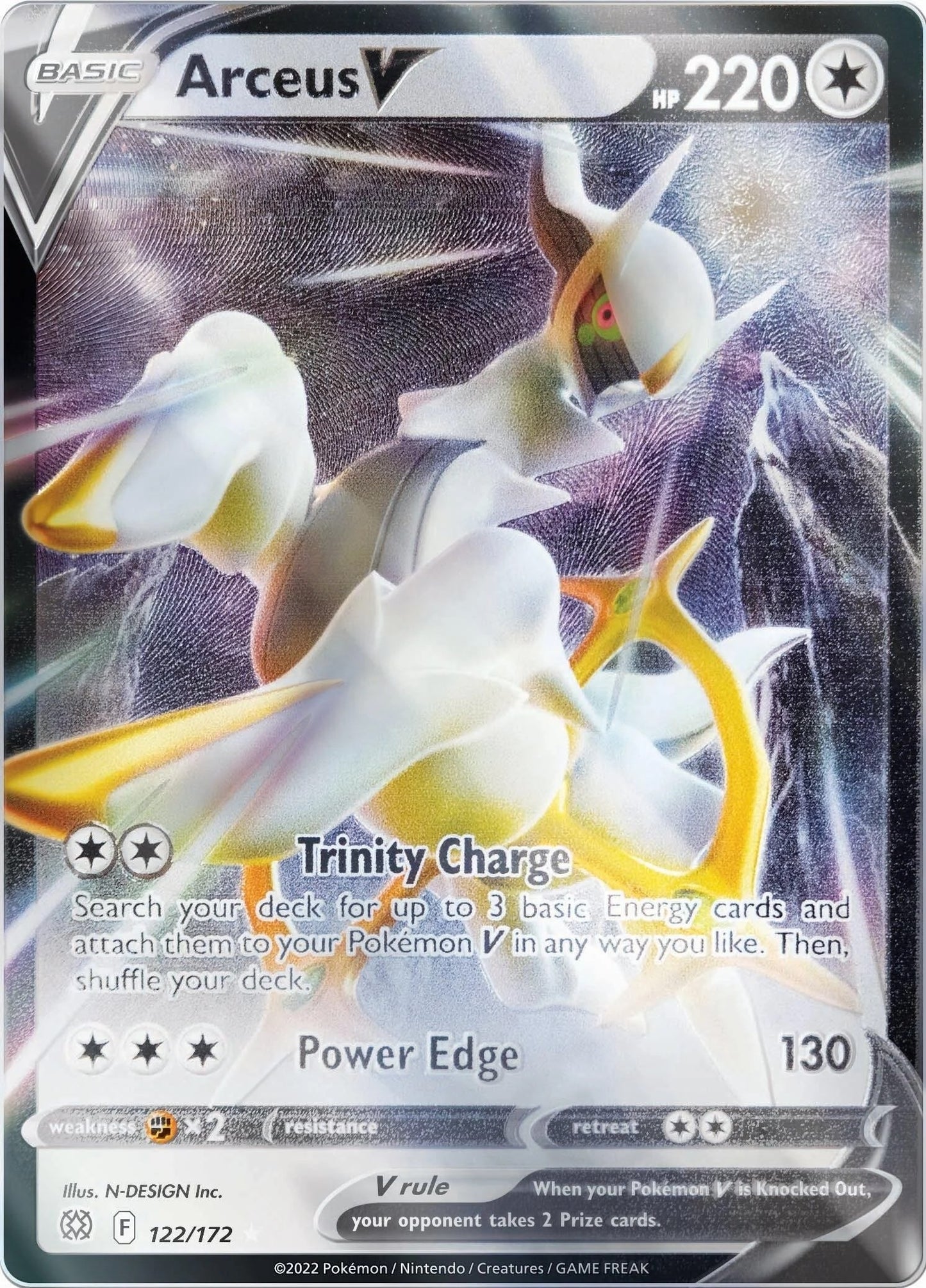 Arceus V - 122/172 (Metal Card) (122/172)
