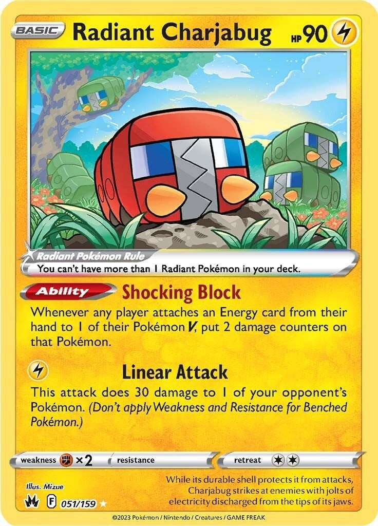 Image for Radiant Charjabug (051/159) - Pokemon