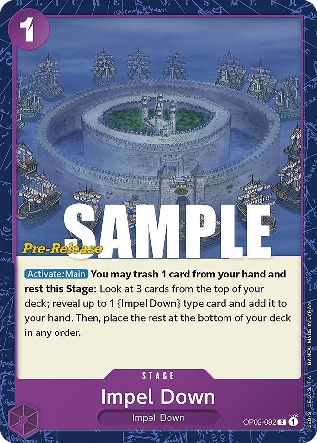 Image for Impel Down (OP02-092) - One Piece Card Game
