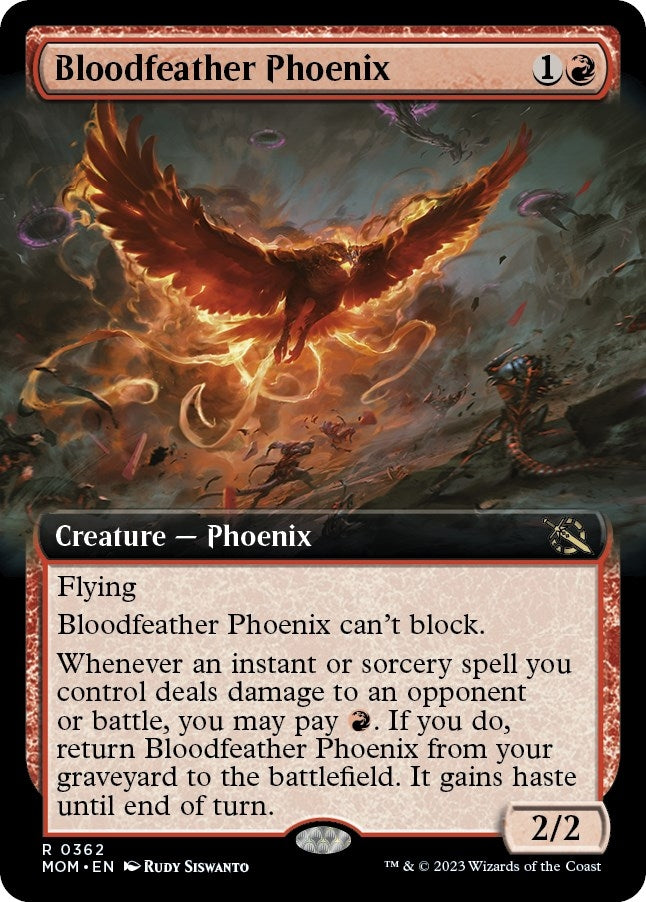 Image for Bloodfeather Phoenix (Extended Art) (362) - Magic: The Gathering