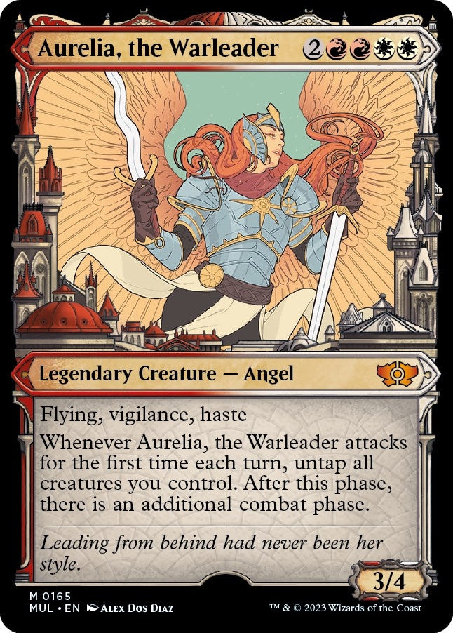 Image for Aurelia, the Warleader (Halo Foil) (165) - Magic: The Gathering