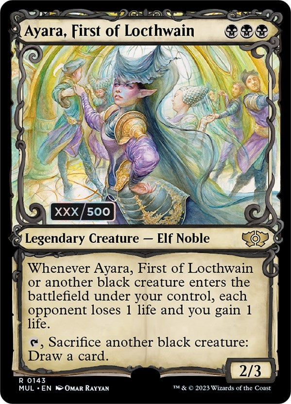 Image for Ayara, First of Locthwain (Serial Numbered) (143) - Magic: The Gathering