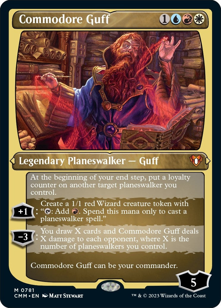 Image for Commodore Guff (Display Commander) (Foil Etched) - Thick Stock (781) - Magic: The Gathering