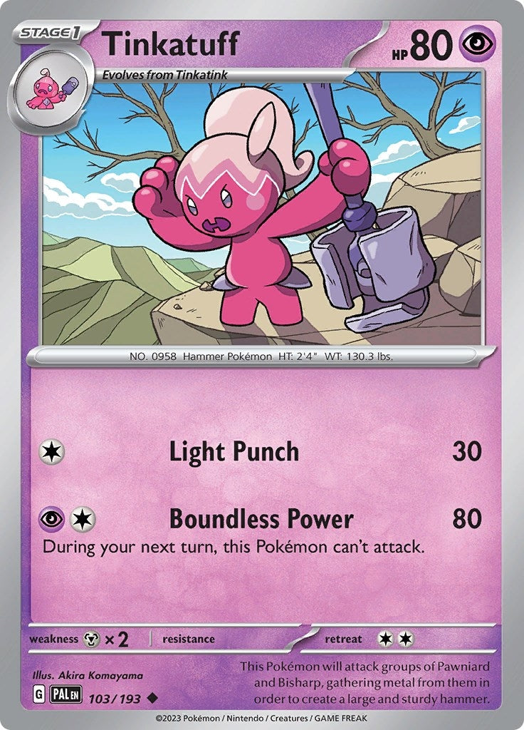 Image for Tinkatuff (103/193) - Pokemon