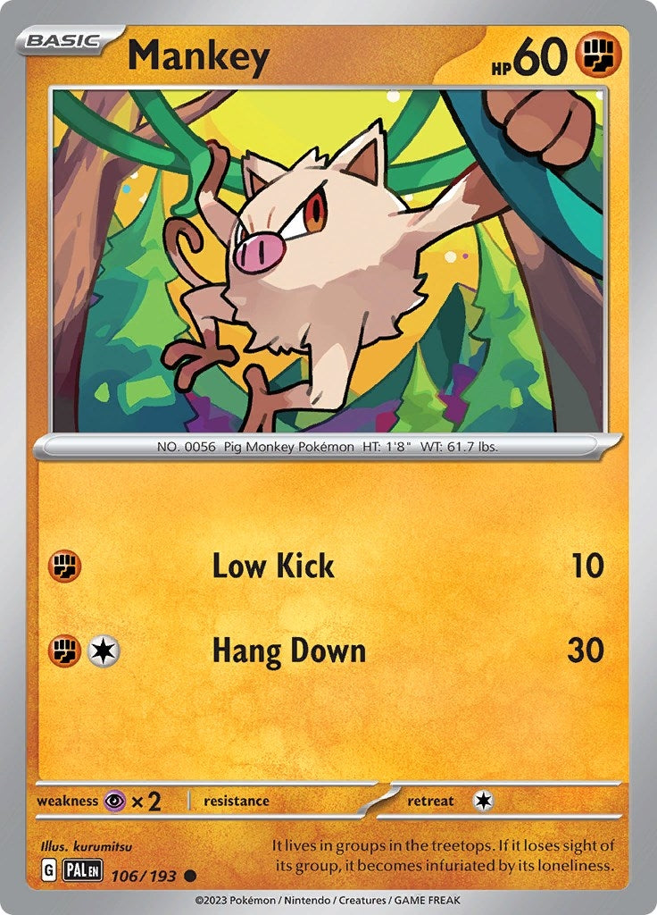 Image for Mankey (106/193) - Pokemon