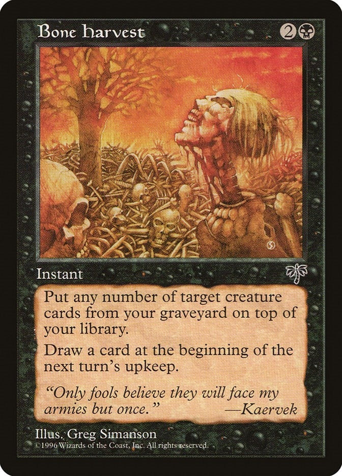 Image for Bone Harvest - Magic: The Gathering