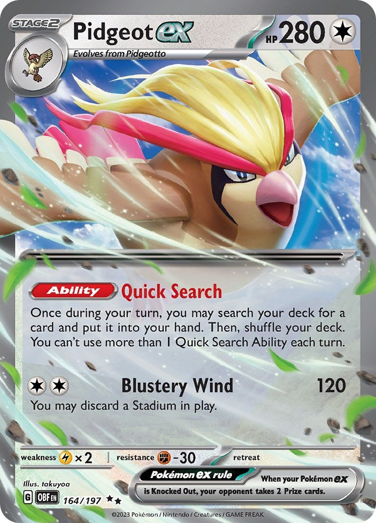 Image for Pidgeot ex (164/197) - Pokemon