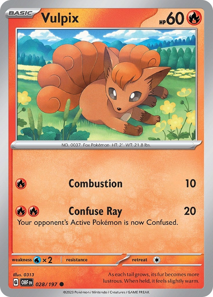 Image for Vulpix (028/197) - Pokemon