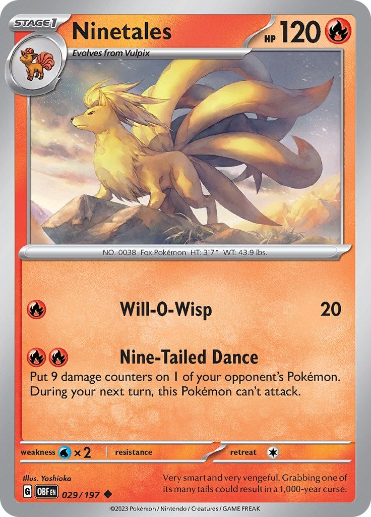 Image for Ninetales (029/197) - Pokemon